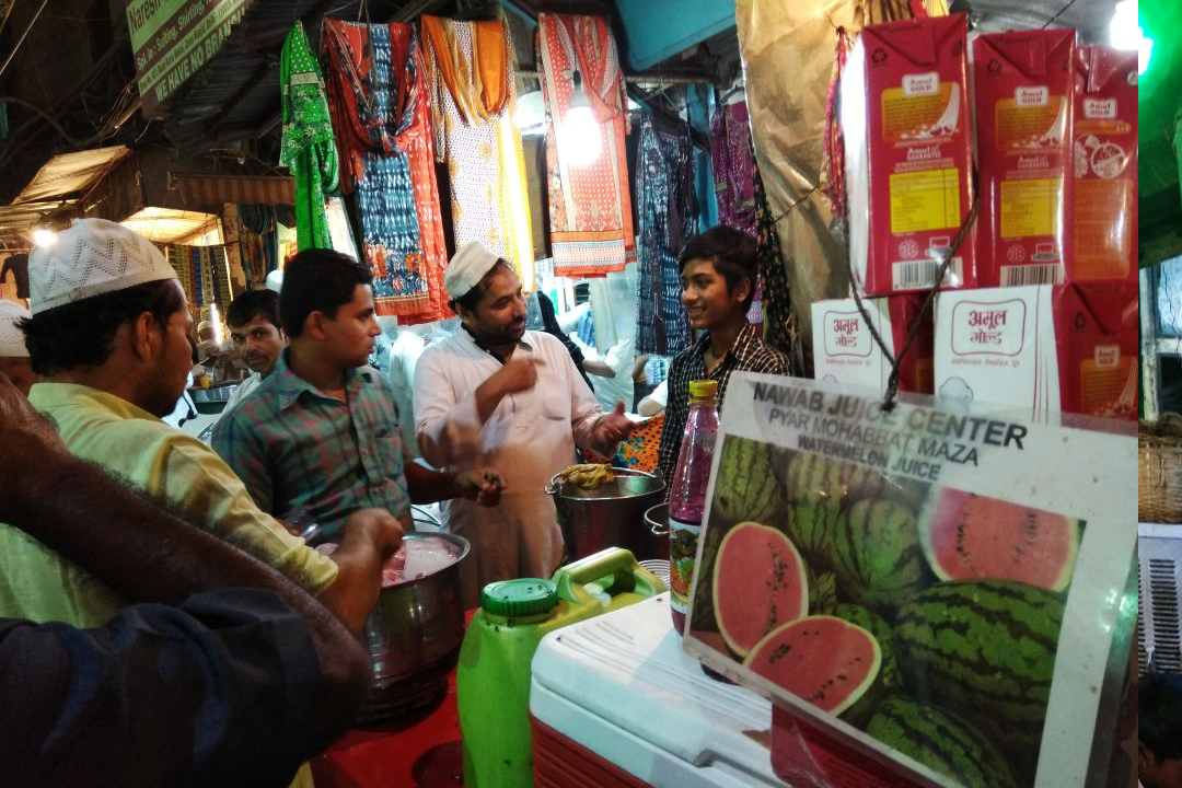 A Fruit Shake Shop At Old Delhi